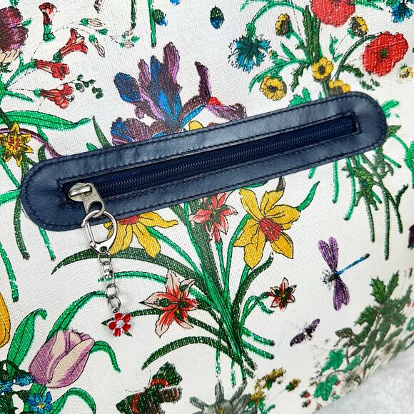 Gucci Flora GG Vintage Large Shoulder Bag Good USED with scarf RARE - Picture 6 of 16